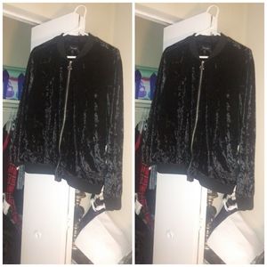 New Look velvet bomber jacket